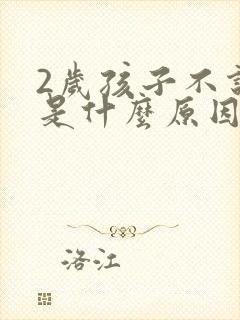 2岁孩子不说话是什么原因引起的