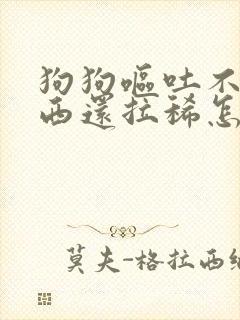 狗狗呕吐不吃东西还拉稀怎么办