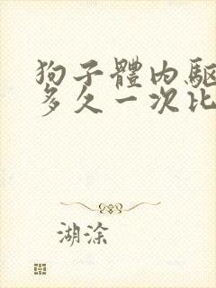 狗子体内驱虫药多久一次比较好