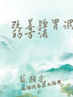 改善脾胃湿气重的方法