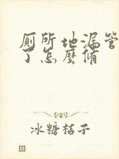 厕所地漏管漏水了怎么修