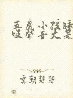 五岁小孩睡觉呼吸声音大是什么原因