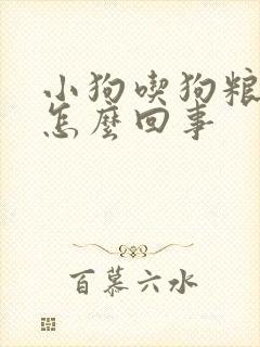 小狗吃狗粮吐了怎么回事