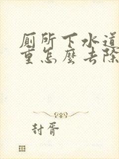 厕所下水道异味重怎么去除