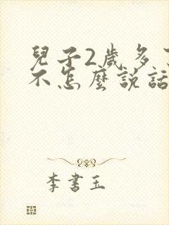 儿子2岁多了还不怎么说话