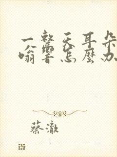 一整天耳朵都嗡嗡响怎么办