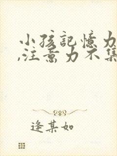 小孩记忆力不好,注意力不集中