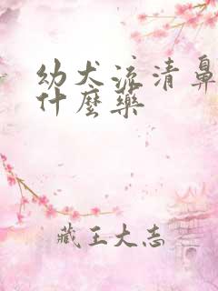 幼犬流清鼻涕吃什么药