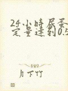 24小时尿蛋白定量达到0.5克