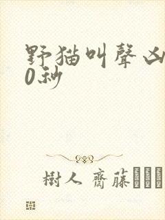 野猫叫声凶猛60秒
