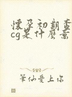 怀孕初期查血hcg是什么意思