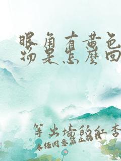 眼角有黄色分泌物是怎么回事