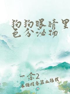 狗狗眼睛里出黄色分泌物