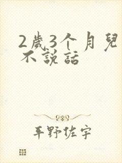 2岁3个月儿童不说话