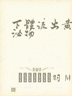 下体流出黄色分泌物