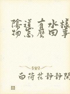 阴道有水样分泌物怎么回事