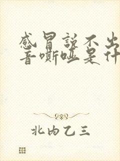 感冒说不出话声音嘶哑是什么原因