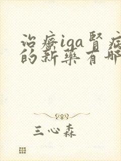 治疗iga肾病的新药有哪些