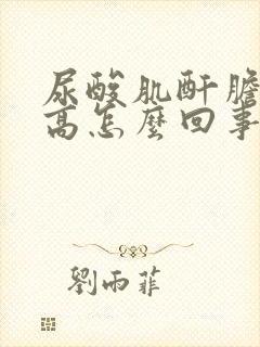 尿酸肌酐胆固醇高怎么回事