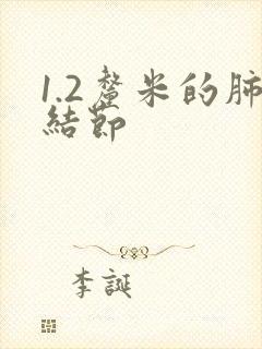 1.2厘米的肺结节