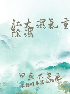 肚大湿气重怎么除湿