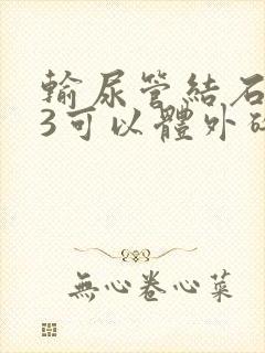 输尿管结石1.3可以体外碎石吗