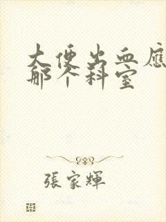 大便出血应该挂那个科室