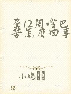 孕12周嘴巴发苦怎么回事