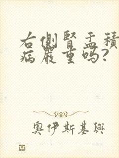 右侧肾盂积水这病严重吗?