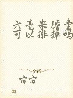 六毫米胆囊结石可以排掉吗