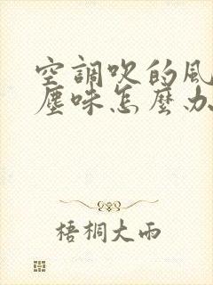 空调吹的风有灰尘味怎么办