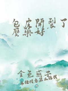 包皮开裂了用什么药好