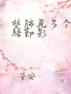 双肺见多个微小结节影