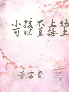 小孩不上幼儿园可以直接上小学吗