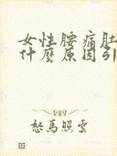 女性腰痛肚子痛什么原因引起的