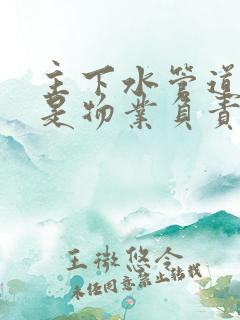 主下水管道漏水是物业负责还是业主