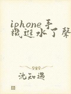 iphone手机进水了声音变小了