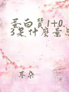 蛋白质1+0.3是什么意思尿常规