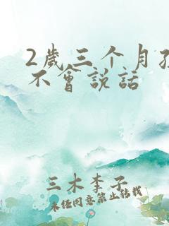 2岁三个月孩子不会说话