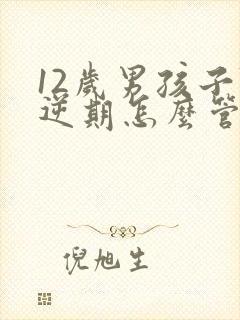 12岁男孩子叛逆期怎么管教最合适