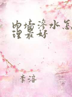 内墙渗水怎么处理最好