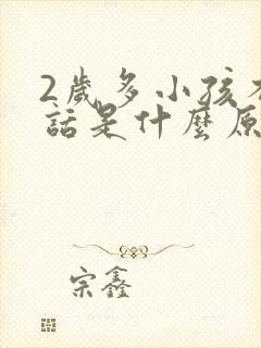 2岁多小孩不说话是什么原因