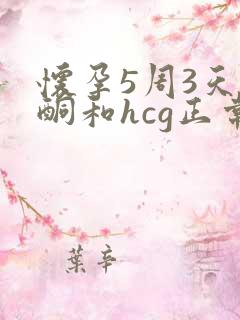 怀孕5周3天孕酮和hcg正常值是多少