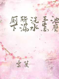 厕所洗手池往楼下漏水怎么办