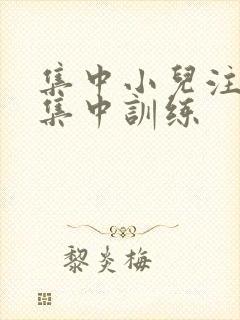 集中小儿注意不集中训练