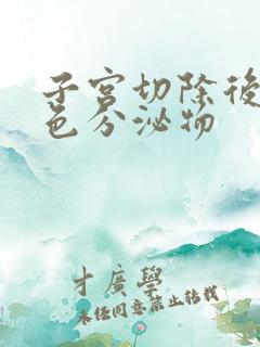 子宫切除后流黄色分泌物