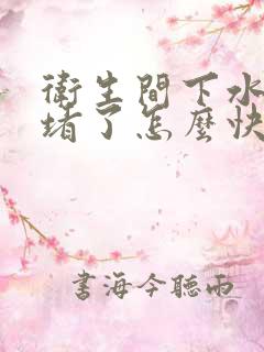 卫生间下水管道堵了怎么快速疏通