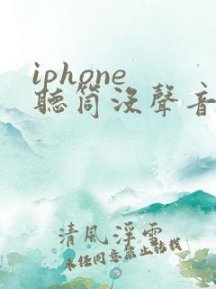 iphone 听筒没声音