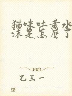 猫咪吐黄水带泡沫是怎么了