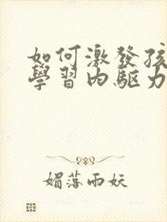 如何激发孩子的学习内驱力的心得